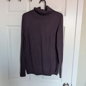 LOFT Deep Purple Turtleneck Sweater